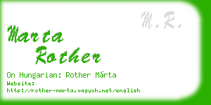 marta rother business card